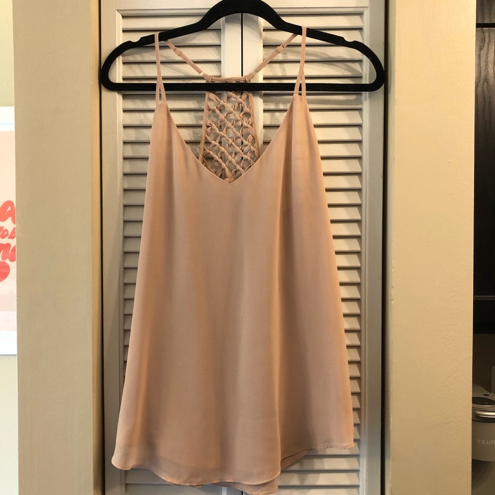 Marina Tan Chiffon Tank